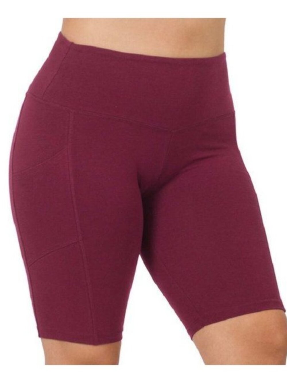 Zenana Biker Shorts with Pockets 3X (818B)